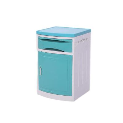 China Global Beautiful China Supplier Finely Processed Hospital Dining Cabinet ABS Medical Bedside Table With Overbed for sale