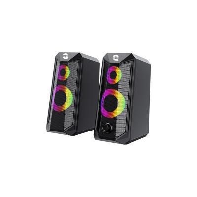 China Yes Computer Speakers 2.0 Stereo Volume Control With RGB Light USB Powered For PC / Laptops / Desktops for sale