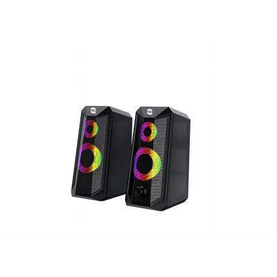 China Yes RGB LED Gaming Speaker Desktop Small Stereo Bass Computer Speaker for sale