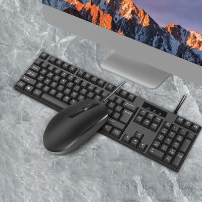 China Wholesale Desktop Ultra Thin Standard Wired USB Wired Keyboard Mouses Combo Kit for sale