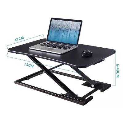 China Contemporary Folding Sit To Stand Height Adjustable Desktop Computer Desk Converter for sale