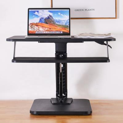 China Adjustable Sit Stand Up Computer Workstation (Height) Position Desk Converter Modern Ergonomic Height Adjustable Desk for sale