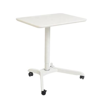 China Adjustable (Height) Pneumatic Sit To Stand Mobile Office Cart For Home And Office Use for sale