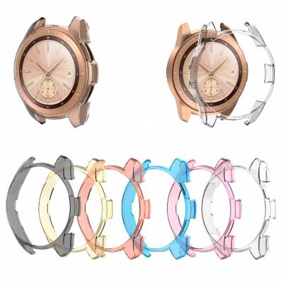 China Anti-Scratch/Protective Watch Case Customized Anti-Resistant High Wholesale Price Logo Brand Luxury Clear Bumper Hard PC For Samsung 42MM Watch 46MM for sale