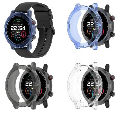 China Wholesale Best Price Half HD Quality HD Quality Colorful Clear Transparent Anti-Scratch Soft Protective Watch Case/Package Half For Xiaomi MI Watch Color 2 for sale