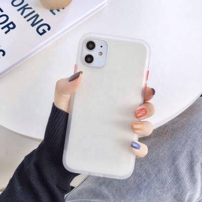 China 2021 New Design Fashional Anti-fall Single Multipile Bumper Translucent Silicon Colors Plastic Back Compatible For iphone 12 Phone Case for sale