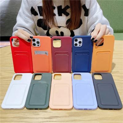 China Anti-drop Amazon Case For iPhone 13 2021 Soft Slim Release Protectors With Card Holder Sleeve Wallet Tri Case Phone Case for sale