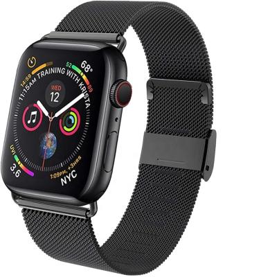 China Wholesale Luxury Hot Selling Amazon Sports Compatible For Apple Watch Band 38mm 40mm Stainless Steel 42mm&44mm Adjustable Mesh Wristband for sale