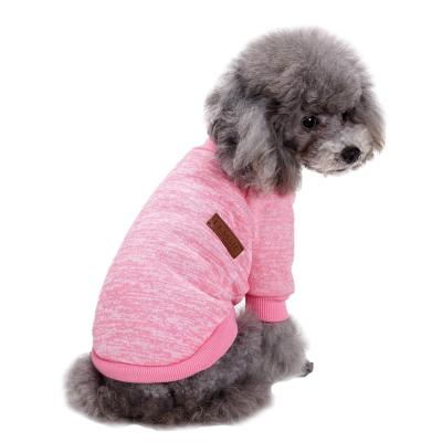 China 2021 Viable Hot Selling Dog Sweater Knitwear Soft Thickening Puppy Dogs Shirt Winter Puppy Sweater Dog Clothes for sale