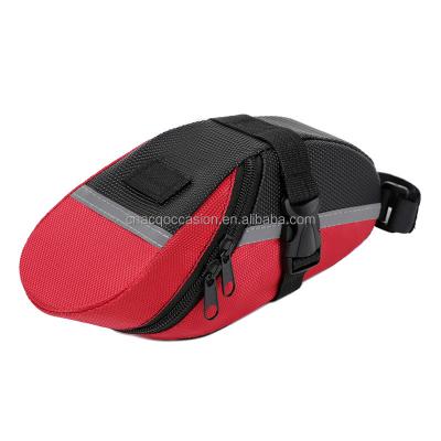 China New Design Low Price Portable Logo Stripe Customizing Outdoor Waterproof Reflective Bag Bike Saddle Bag Backseat PVC Recycling Bag for sale