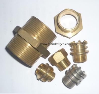 China Heavy Industry Precision Custom CNC Machined Brass Nuts , Brass Threaded Fittings OEM Service for sale