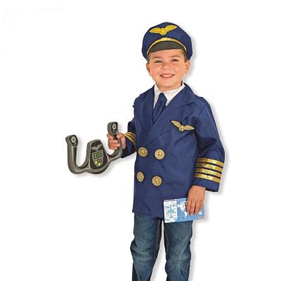 China Boys Airline Pilot Uniform Kids Aviator Costume Aviator Party Halloween Carnival Anime Cosplay Career Kids Pilot Boys Eco-friendly Material for sale