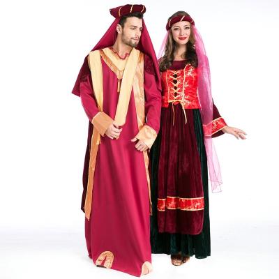 China Funny Arabian Sheik Halloween Princess Costume For Couples Prince Aladdin Party Desert Cosplay Adult Costume New Eco-friendly Material Design for sale