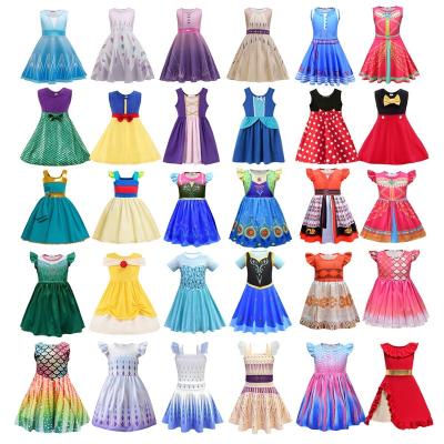 China Eco-friendly Soft Material Popular Kids Clothes Party Elsa Princess Dress Halloween Baby Costumes Cosplay Flower Girl Dresses for sale