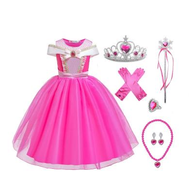 China Eco-Friendly Soft Material Fancy Aurora Kids Dress Costumes Christmas Girls Birthday Party Collection Princess Sleeping Beauty Carnival Cosplay Dress for sale