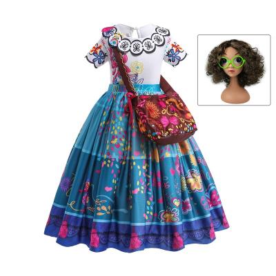 China Eco-Friendly Soft Material Carnival Cosplay Babies Party Madrigal Dolores Isabela Outfits Halloween Mirabel Dress Christmas Encanto Costume With Bags for sale