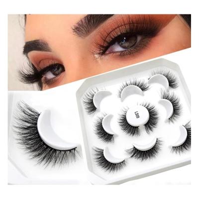 China 3D 3d Faux Fluffy Black Handmade High Quality Custom Made Very Soft Multilayer Mink Lashes Flower Box Shorts 5pairs for sale