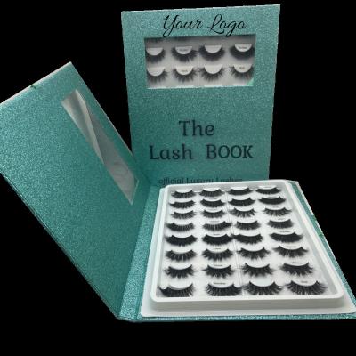 China Books natural setdramatic fluffy 3d mink false eyelashes real 25mm mink eyelash packaging wholesale sellers for sale