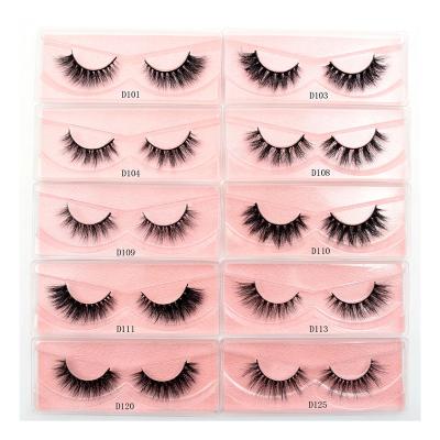 China 100% Handmade Soft False Eyelashes Cruelty Free Mink Lashes Full Strip Lashes Wispies 3D Mink Eyelashes for sale