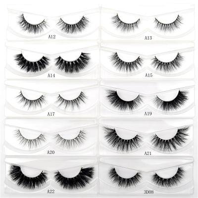 China Real Mink False Eyelashes Cruelty 3D Mink Lashes Full Strip Mink Lashes Handmade Wispies Free 100% for sale