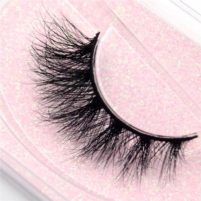 China Cruelty Free Handmade Makeup Natural Very Soft Criss Cross Straight Mink Lashes G01 False Eyelashes 3D Strands Long Mink Eyelashes for sale