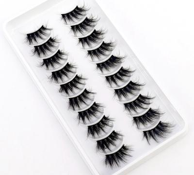 China Wholesale Very Soft and Natural False Eyelashes Wholesale Eyelash Makeup Styles Half Eye Flaps 6D Faux Mink Natural Fluffy Eyelashes for sale