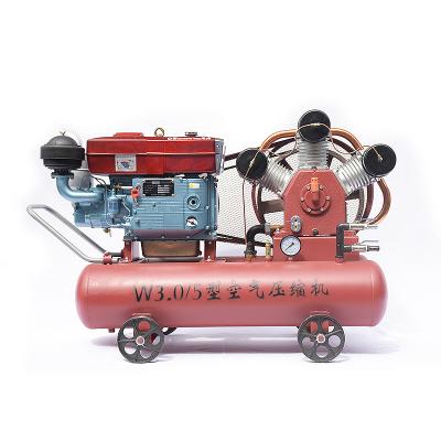 China Lubricated Diesel Engine Air Compressor Portable 5bar Piston Mining Industrial Air Compressors for sale