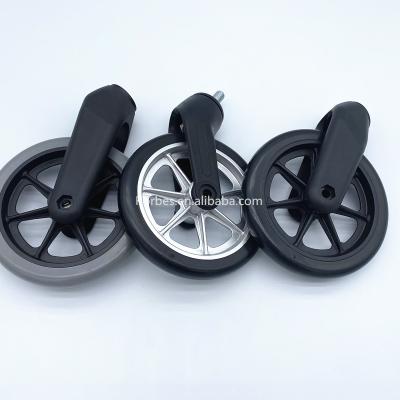 China 6 Inch Rigid Rollator Wheels Made Of Spare PP&PVC Part-Wheel For Walker / Wheelchair for sale