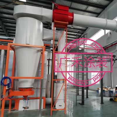 China Hotels Painting Robot Powder Spray Coating Booth PVC Material Color Changing Equipment Powder Recovery Circulation Spray System for sale