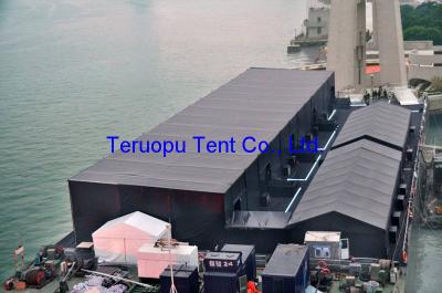 China 850g/M² Polyester Covers Portable Storage Tents 20 X 40 M Support Windows for sale