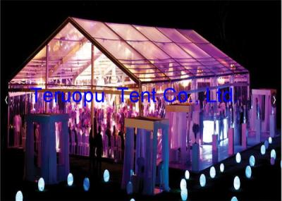 China Luxury Glass Marquee Tent With Clear Roof For 500 People 75kgm Snow Load for sale