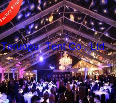 China Transparent Roof Luxury Wedding Event Tents 15x40m Large Party Marquee for sale