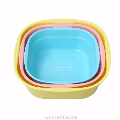 China Large size hand-held cartoon safe children's washbasin pp wash basin household basin plastic high-grade group for sale