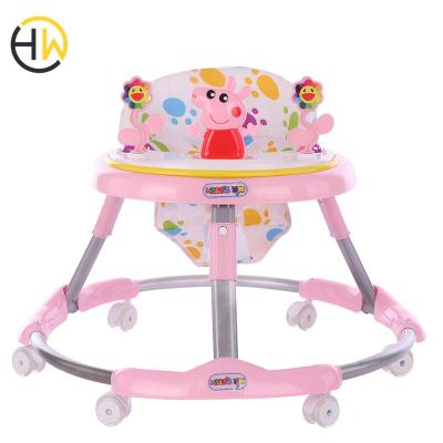 China 2019 hot selling interactive music tray universal wheelcartoon baby walker for sale