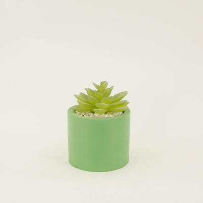 China CLASSIC Artificial Succulent Plants In Pot Modern Concrete Modern Home Decor Faux Potted Greenery for sale