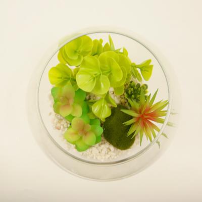 China PE Artificial succulent plants in modern concrete pot modern home decor Faux potted Greenery for sale