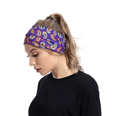 China European and American style high quality Amazon fashion new print headband elastic headbands for sale