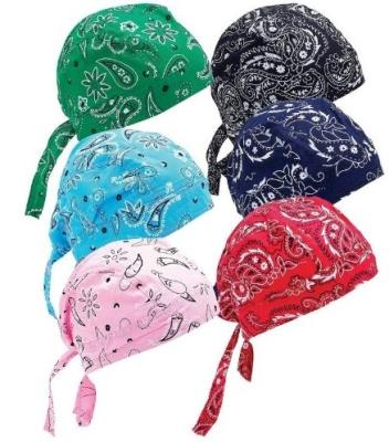 China 100% COTTON promotion and fashion, cheap customized design headwear bandana skull hat for sale