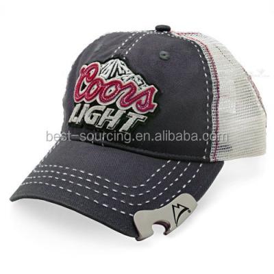 China JOINT wholesale baseball cap beer bottle opener custom promotional baseball cap with opener for sale