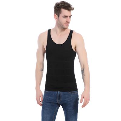 China Anti-Wrinkle High Fashion Mens Corset Mens Body Shaping Vest T-Shirt for sale