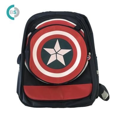 China Captain America Schoolbag Children Backpack Girl Two Piece Detachable Bag Customized High Quality Waterproof for sale