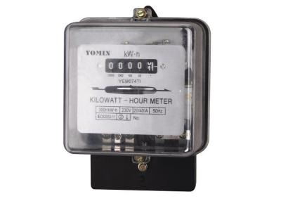 China Anti - UV PC Cover 10A 20A 30A 40A Eletromechanical Type Single Phase kilowatt hour meter for sale