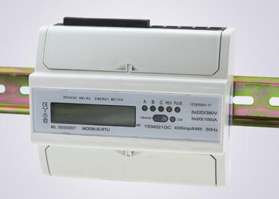 China Active DIN Rail KWH Meter / Three Phase Multi-function Electricity Energy Meter for sale