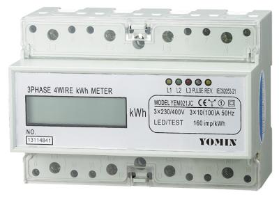 China Residential House Use Three Phase Watt Hour Meter Direct Mode LCD 6+1/5+2 for sale