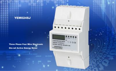 China 35mm Din Rail 3 Phase Energy Meter PC LCD , Extension Terminal Cover for sale