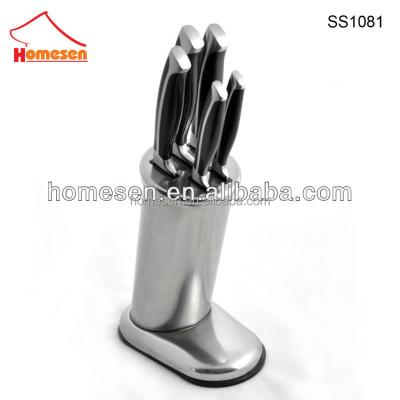 China Disposable Homesen Heated Stainless Steel Kitchen Knife Block Set for sale