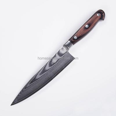 China Homesen Disposable Classic Delicate Damascus Kitchen Knife for sale