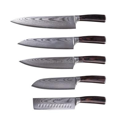 China Disposable Homesen Forged VG10 67 Layer Japanese Damascus Knife Set for sale