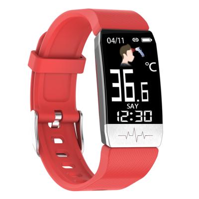 China MP3 Playback Dropshipping T1S Wristband Smartband Heart Rate Temperature Smart Watch With Heart Rate Sensor T1 Smart Watch for sale