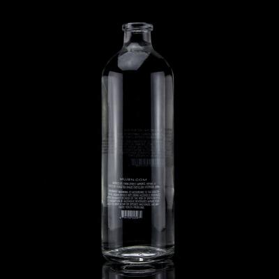 China Hot Selling Super Classic Flint Glass Bottle 750ml Short Neck Cylinder Vodka Glass Liquor Bottle With Cork for sale